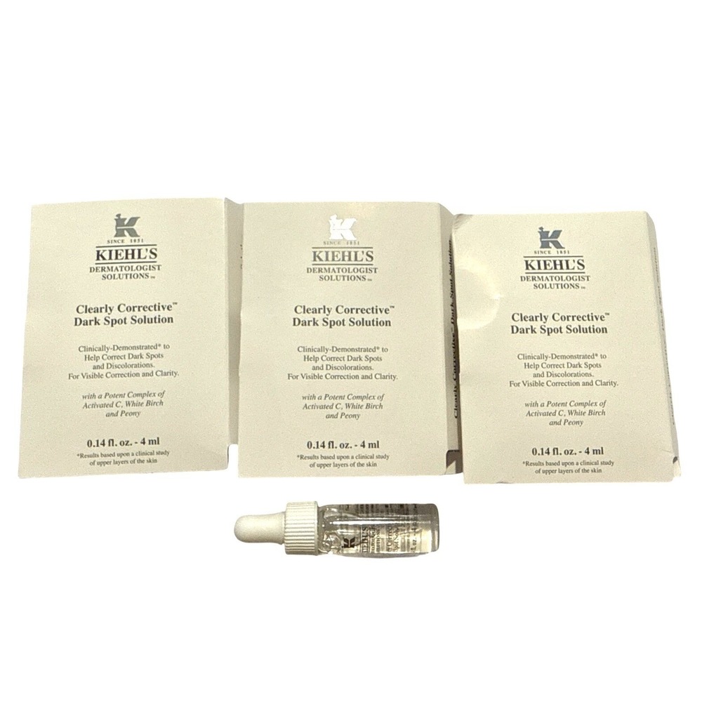 Lot of 3: Kiehl's Clearly Corrective Dark Spot Solution 4ml‎ * 3= 12ml / 0.42 oz
